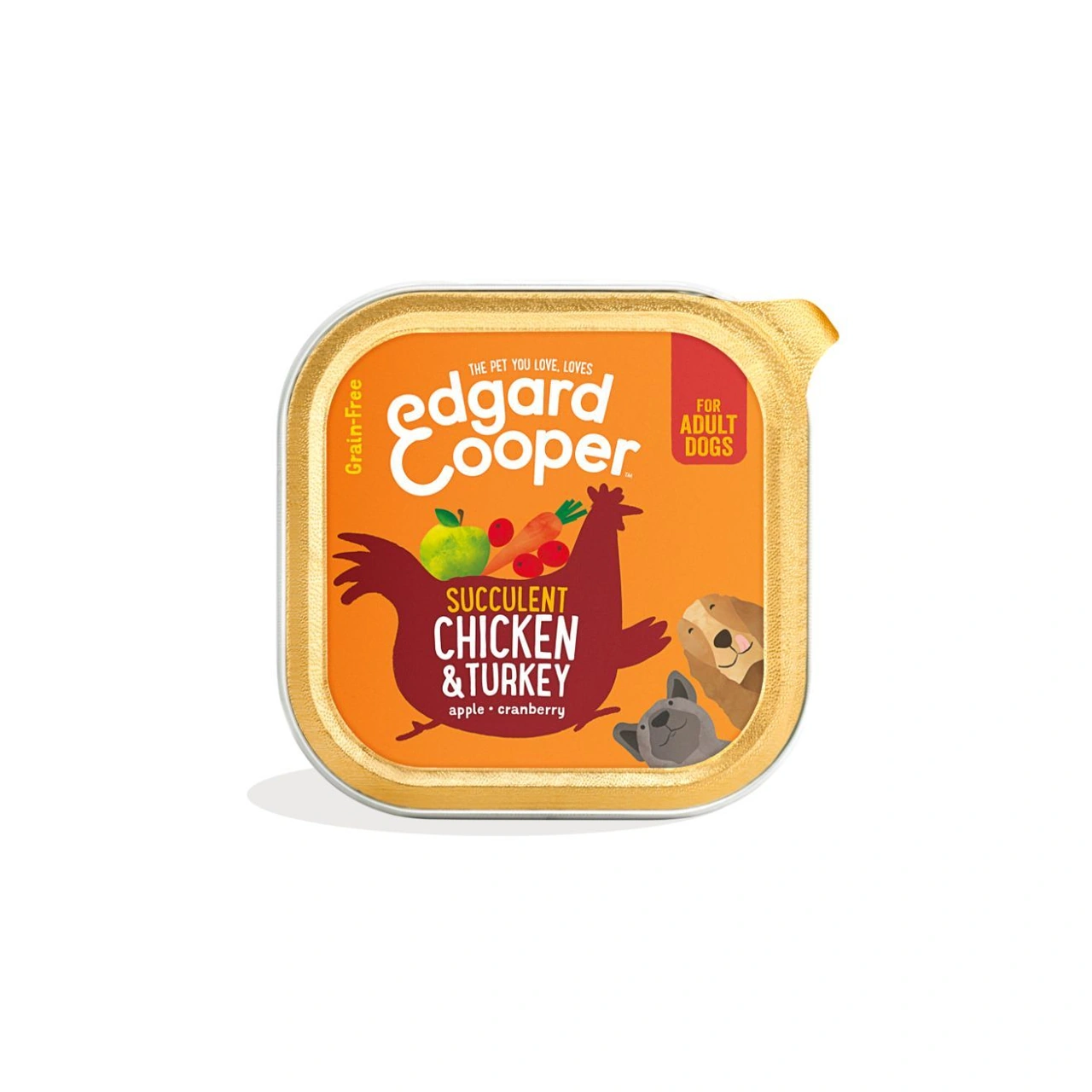 Edgard & Cooper Pate kylling og kalkun vådfoder 300 g